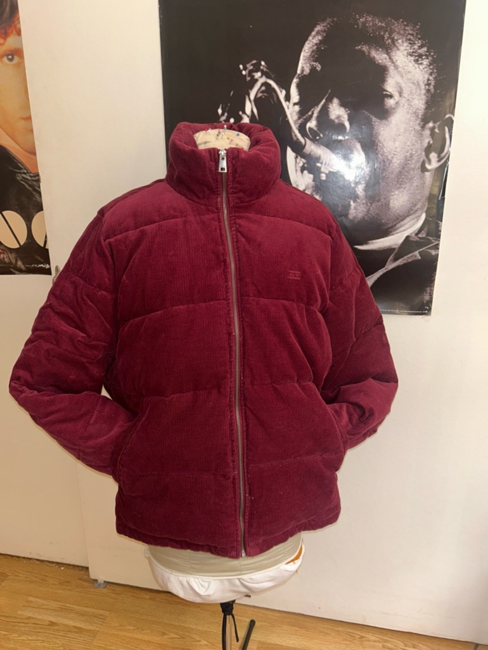 Levi's Women's Burgundy Corduroy Puffer Jacket